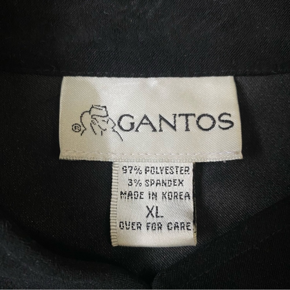 VTG Gantos Black Cropped Zip Front Jacket Blazer Size XL - Picture 3 of 4